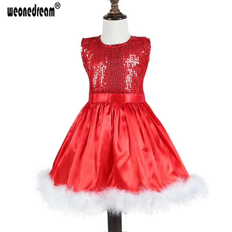 WEONEDREAM Elegant Sequin Flower Girl Dresses Hot Princess Party Infanti Baby Clothes Pageant Kids First Communion | Детская одежда и