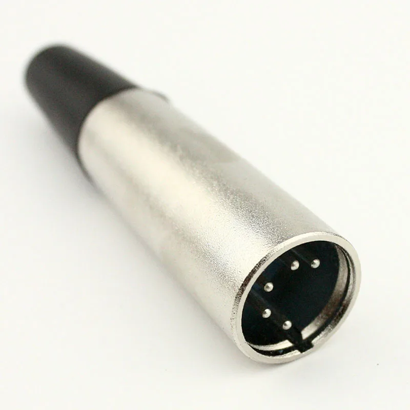 5 шт. высококачественный Соединительный Штепсель XLR Male 5-контактный адаптер для