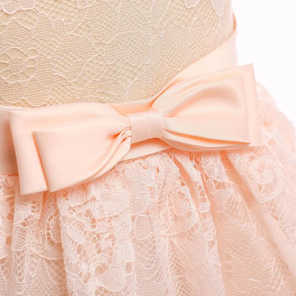 2019 New Girls ɽress V-neck Lace Princess Dress Bowling Big Piano Stage Performance Gown for 3 4 5 6 7 8 9 10 Years | Детская