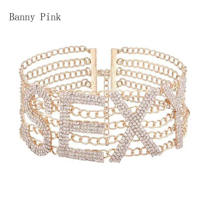 Массивная сексапильная цепочка чокер со стразами ожерелье для женщин милый