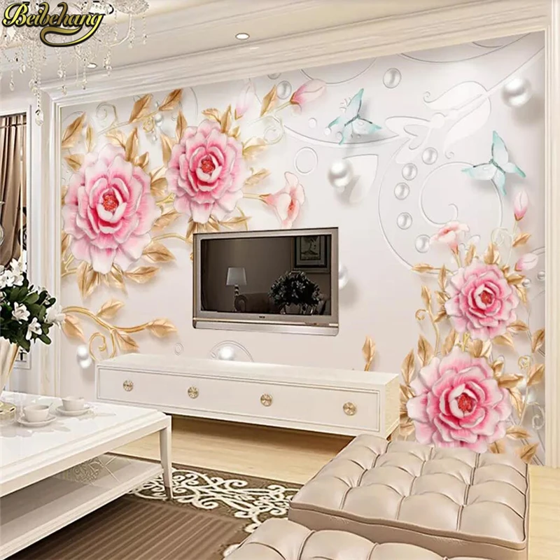 Бесшовный 3d фон для телевизора обои гостиной прихожей персонализированные