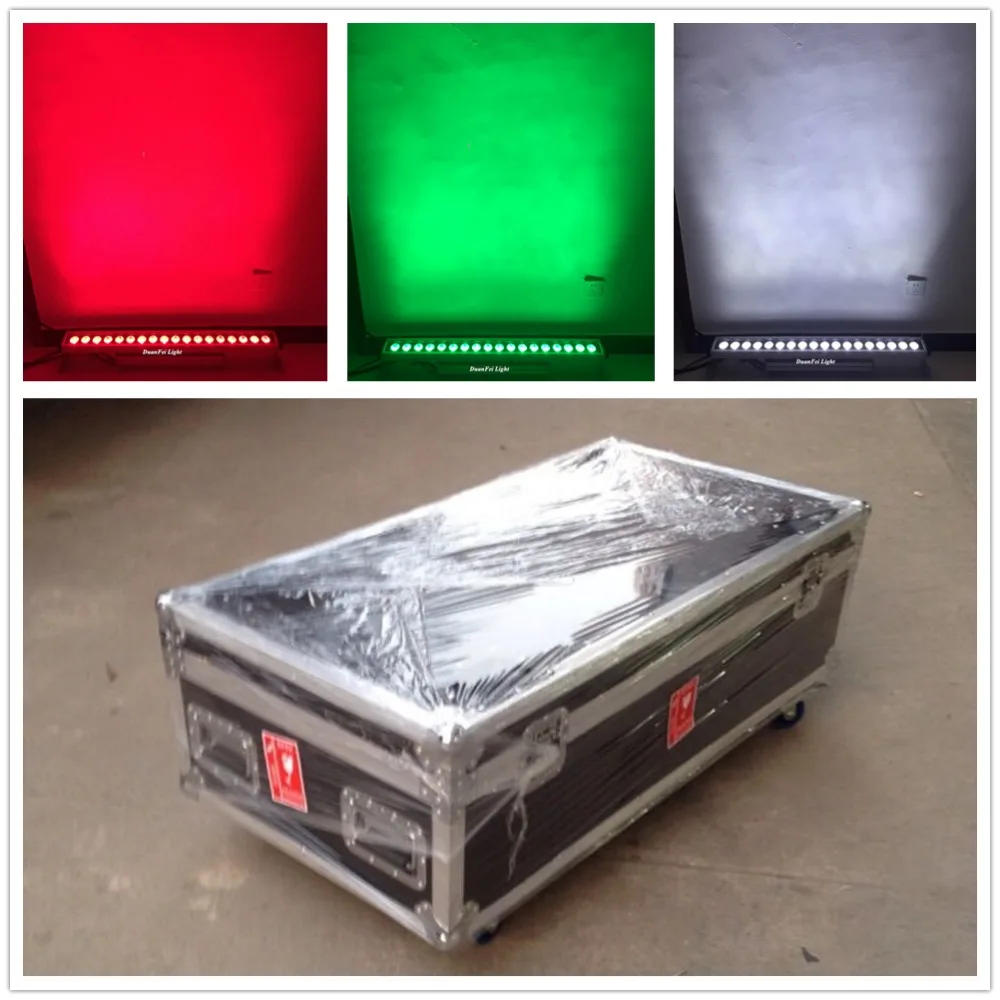 (Flightcase) 10 шт. светодиодный светильник для мытья RGBW 18x10 Вт Outdor настенный ip65 бар DMX lyre