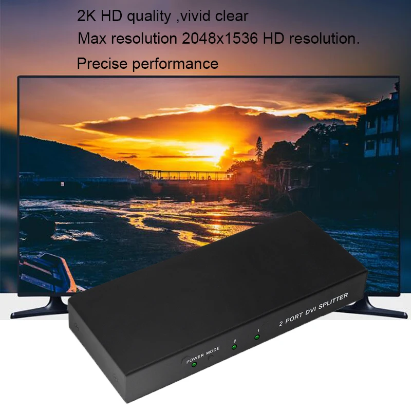 Wiistar DVI сплиттер 1X2 DVI-D дистрибьютор 1 в 2 выход 1920x1440 для проектора монитор компьютерная графическая карта