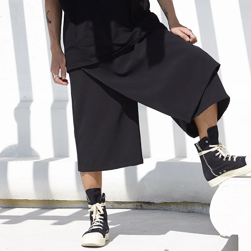 Мужские брюки до щиколотки юбка мужские оригинальные хипстеры в японском стиле