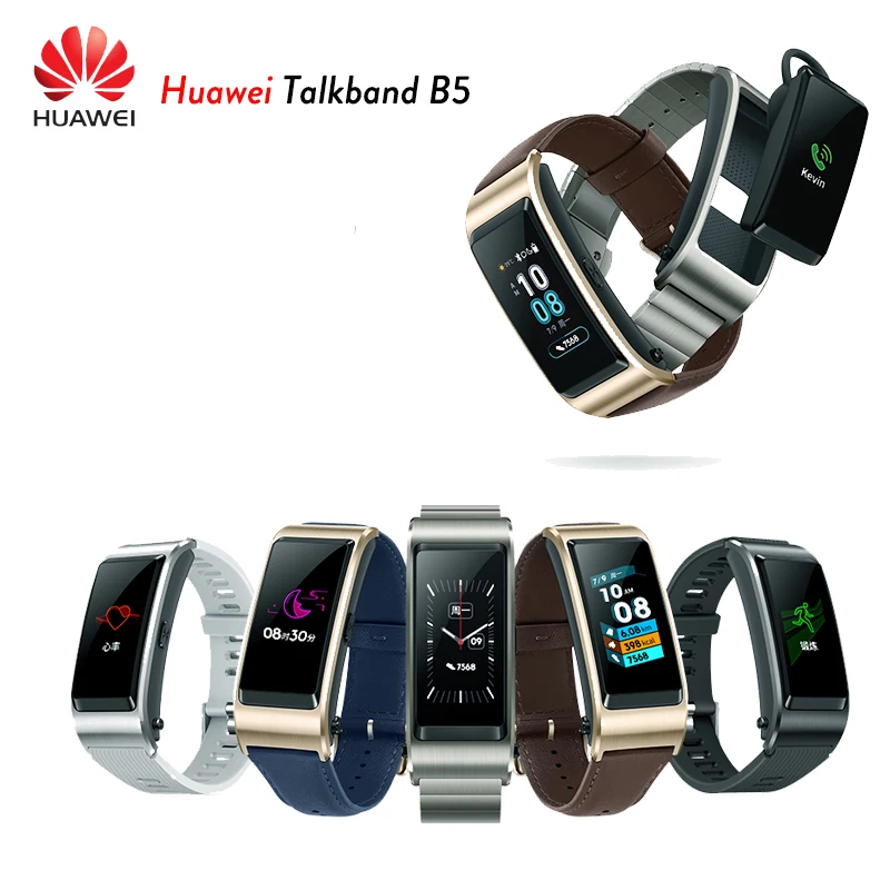 Оригинальный Huawei talkband B5 Talk Band Bluetooth умный Браслет носимые спортивные браслеты