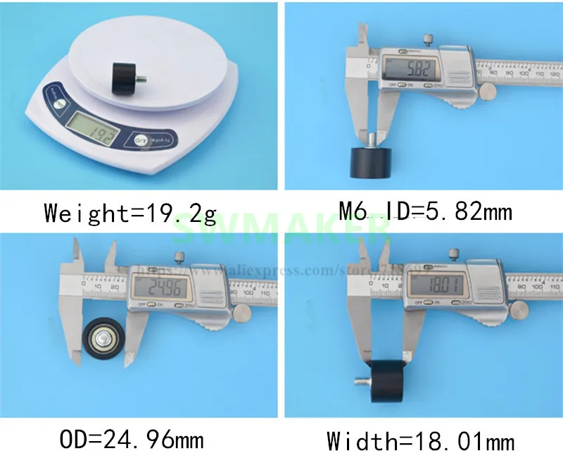 Спиннинг-машина M6 * 25*18 мм для винтового плоского шкив роликового подшипника