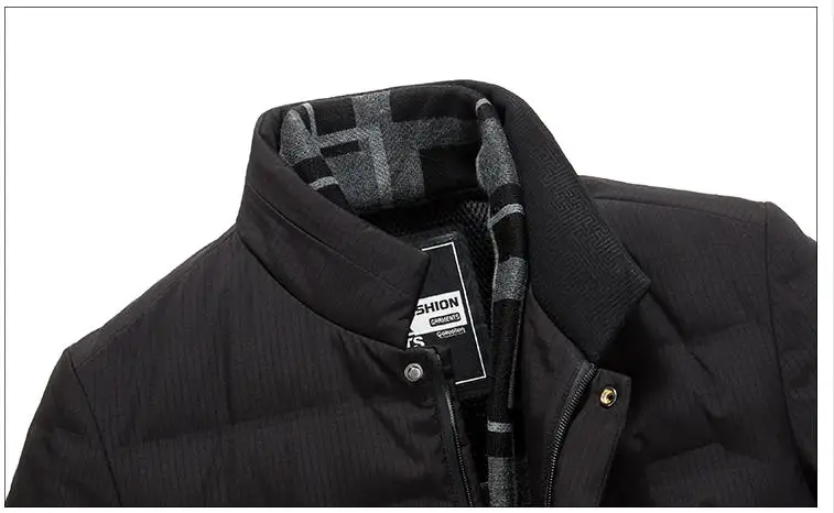 Мужская куртка пуховик Batmo зимняя на белом утином пуху большой размер M L XL XXL XXXL 8903