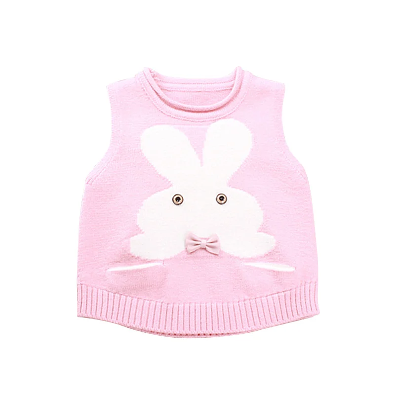 Жилет для девочек детские вязаные крючком свитера без рукавов с героями