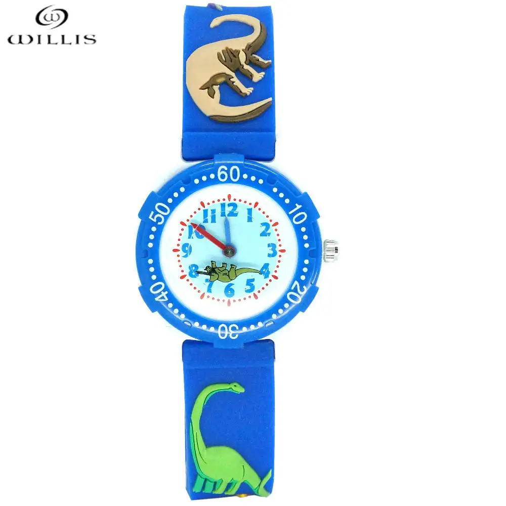 WILLIS бренд динозавр 3D мультфильм часы 2017 новые детские милый лучший подарок