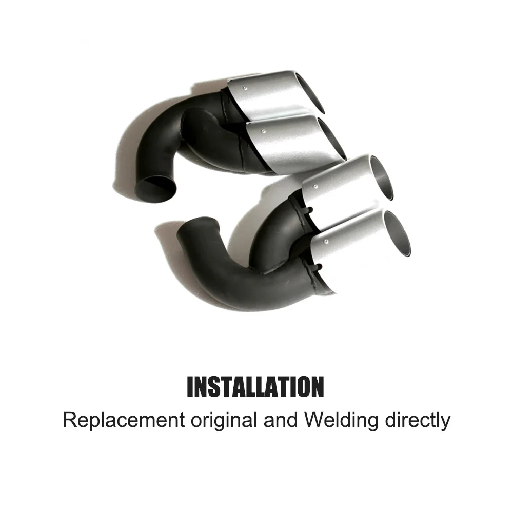 2 шт./компл. нержавеющая сталь автомобильный глушитель с наконечником Короткие