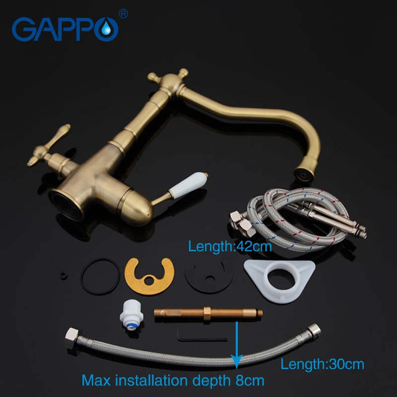 Смеситель для воды GAPPO GA4391/4 латунный воды|water filter taps|tap kitchenmixer tap |