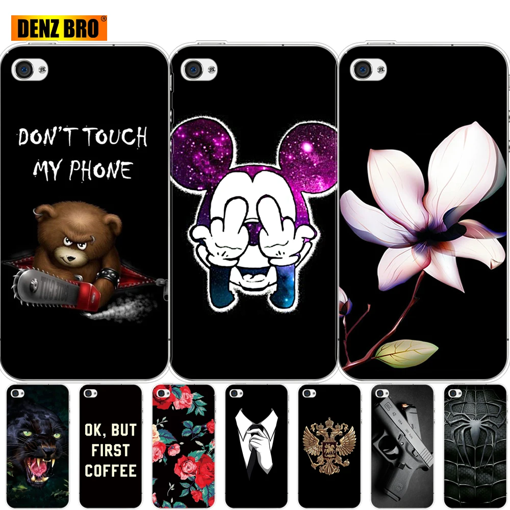 Для iphone 5s 5 s se 4 4S Чехол Мягкий ТПУ силиконовый чехол для телефона для Apple iphone 6S 6 s plus Fundas защитный чехол etui бампер