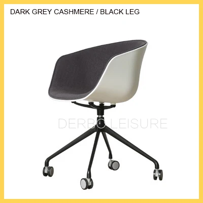 Dark Grey CASH BLK L Модный современный классический дизайн популярное пластиковое металлическое поворотное офисное компьютерное мягкое сидение с колесом - Цвет: Dark Grey CASH BLK L