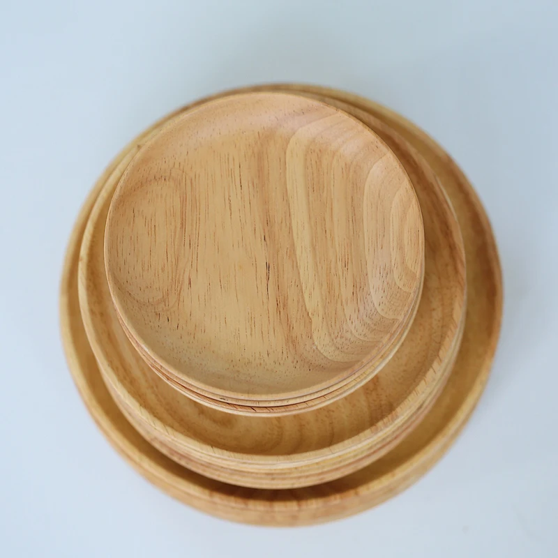Высококачественный здоровый деревянный поднос из натурального каучука для