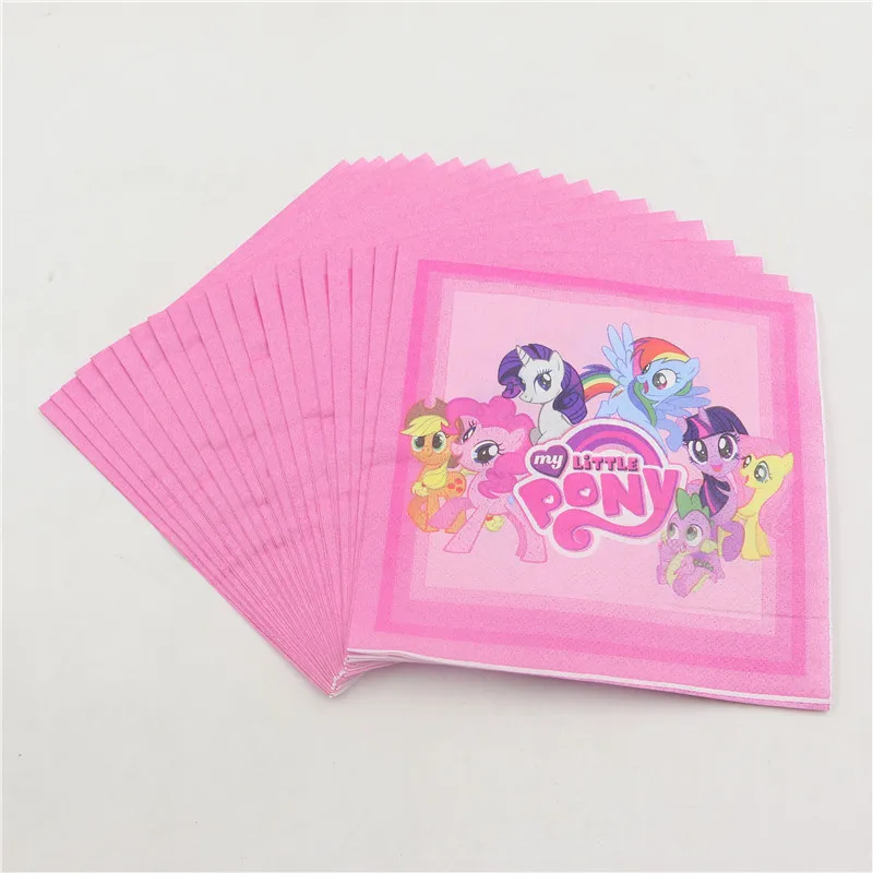 My Little Pony Ткани Мультфильм Тема Счастливые День Рождения Украшения Бумажные