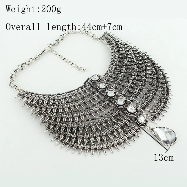 Многослойное ожерелье золотистого цвета модное Винтажное колье с шипами и