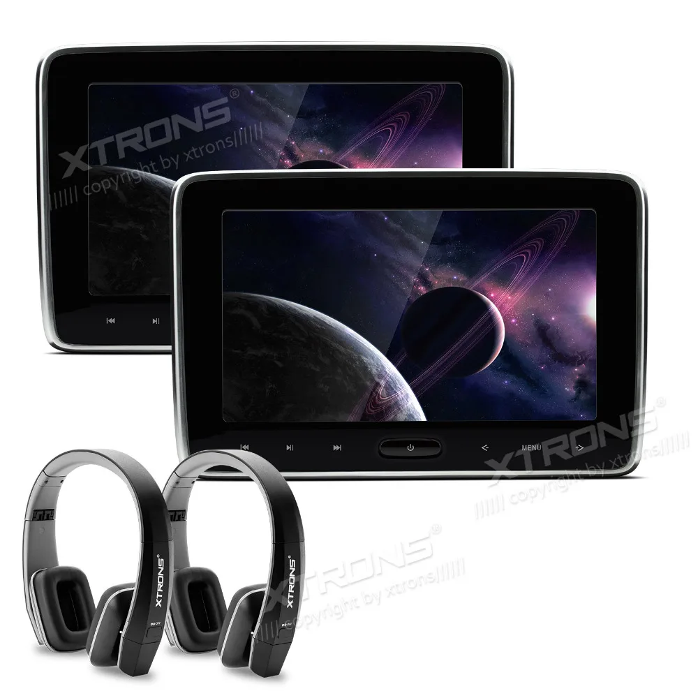 XTRONS 2 шт. 10 1 &quotАвтомобильный подголовник dvd-плеер ПК монитор HD цифровой TFT экран