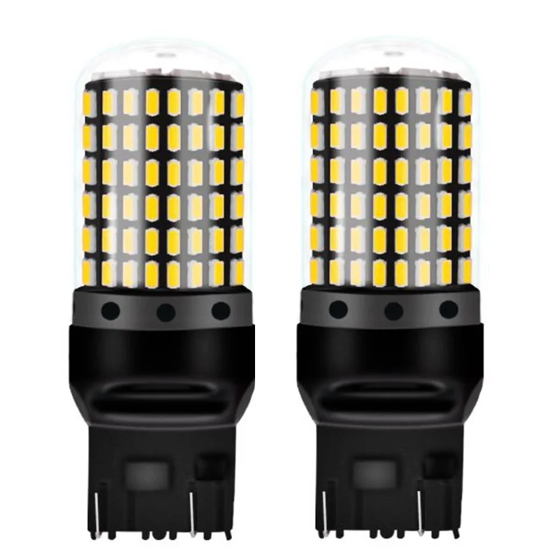2PCS T20 W21/5W 7443 Canbus Error Free Super Bright 2000LM LED 21/5W Auto Brake Light Car Tail Fog Lamps Turn Signals Bulb - купить по