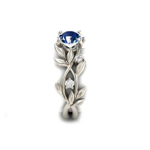 2019 Hot Women Silver Color Wedding Engagement Ring Leaf Design Luxury Cubic Zirconia Promise Jewelry Gift Bijoux Anillos | Украшения и