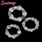 Базовые тройные прозрачные кольца на пенис, 3 шт., секс-игрушки, бусины, кольца на пенис, Эротические товары для взрослых, устройство целомудрия, искусственные кольца