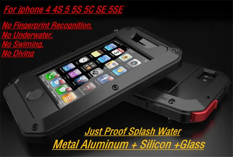 R-JUST Роскошные Doom панцири случае для iphone 5S SE 6 6S Plus стекло Duty шок водостойкий металлический алюминий телефонные чехлы для iphone 8X7