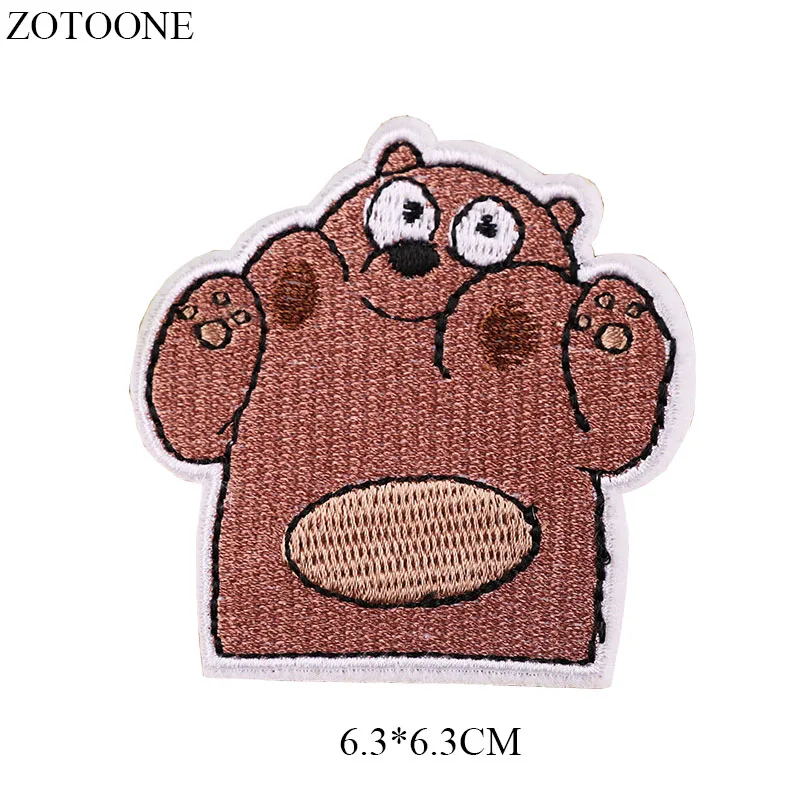ZOTOONE мультфильм панда заплатка &quotмедведь&quot наклейки для одежды Jcaket значок