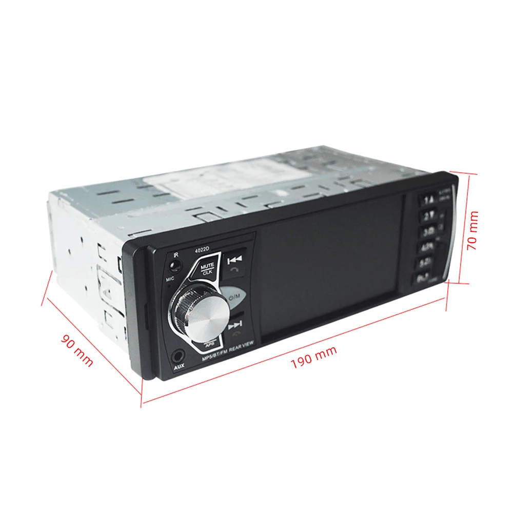 Автомагнитола 1 din 4022d Автомагнитола Авто Аудио Стерео FM Bluetooth 2,0 Камера заднего вида usb aux рулевое колесо дистанционное управление