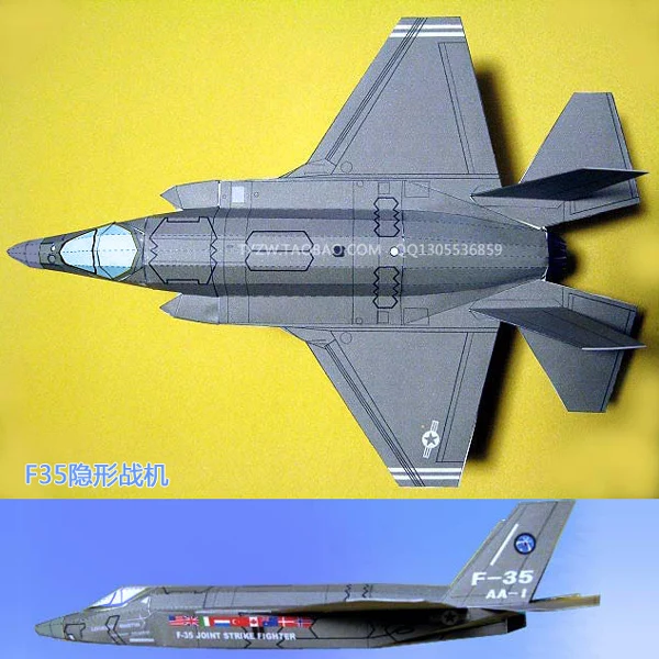 Нам малозаметный истребитель F35 Lightning самодельная бумажная модель самолета бумага искусства игрушки ручной работы