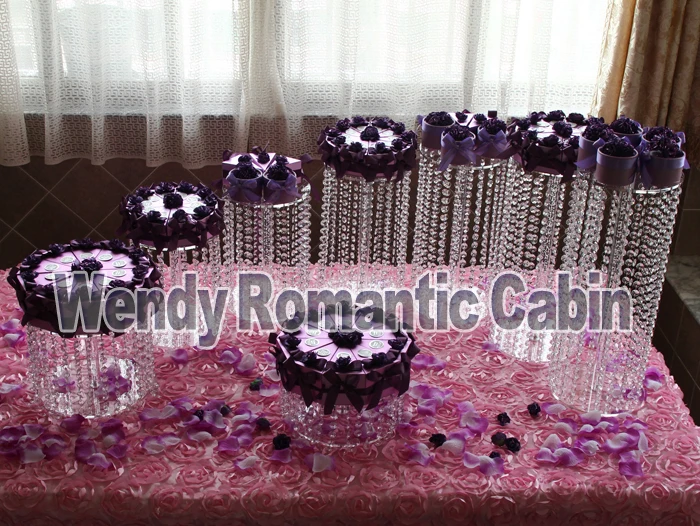 

Wedding Crystal Cake Stands - Cupcake Stands - Wedding Centerpiece - 8PCS/Lot