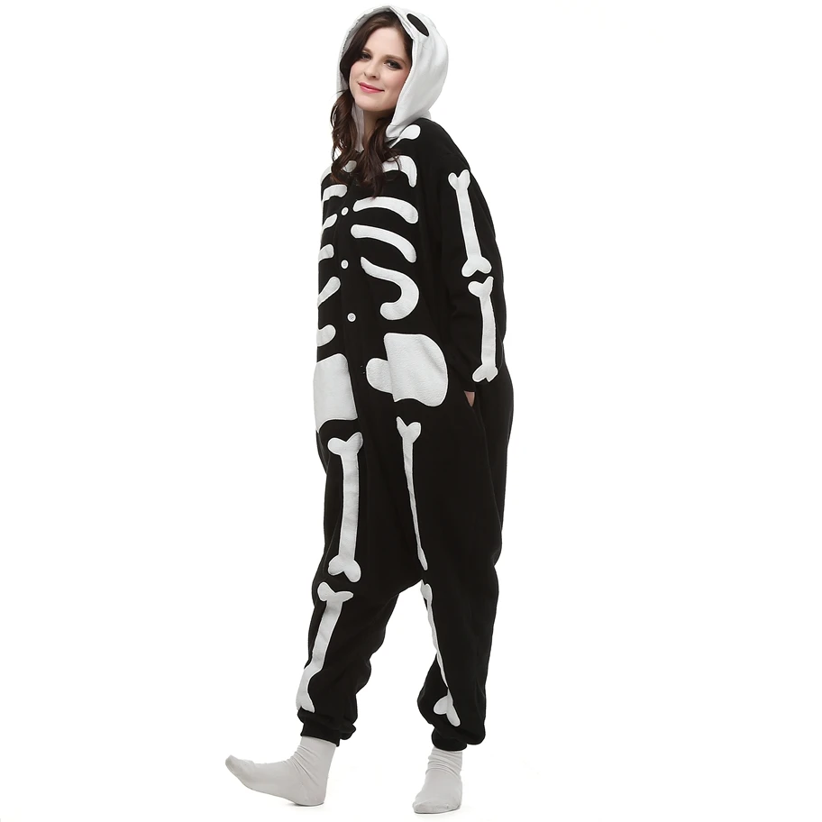 

Карнавальные Кигуруми для Хэллоуина, Пасхи, скелет, череп, косплей костюм, Мультяшные комбинезоны, пижама, комбинезон для вечеринки, одежда ...