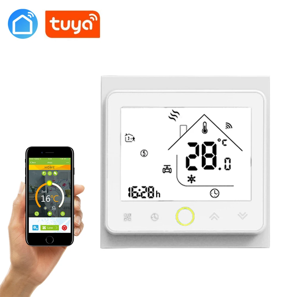 WIFI WHITE Tuya приложение умный телефон управление Wi-Fi термостат для напольного нагрева воды Цифровой комнатный регулятор температуры антифриз - Цвет: WIFI WHITE