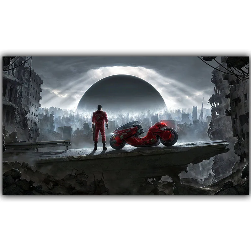 Akira Red Fighting Anime Art Шелковый плакат с принтом 30x48 см 50x80 60x96 картинки для декора стен |
