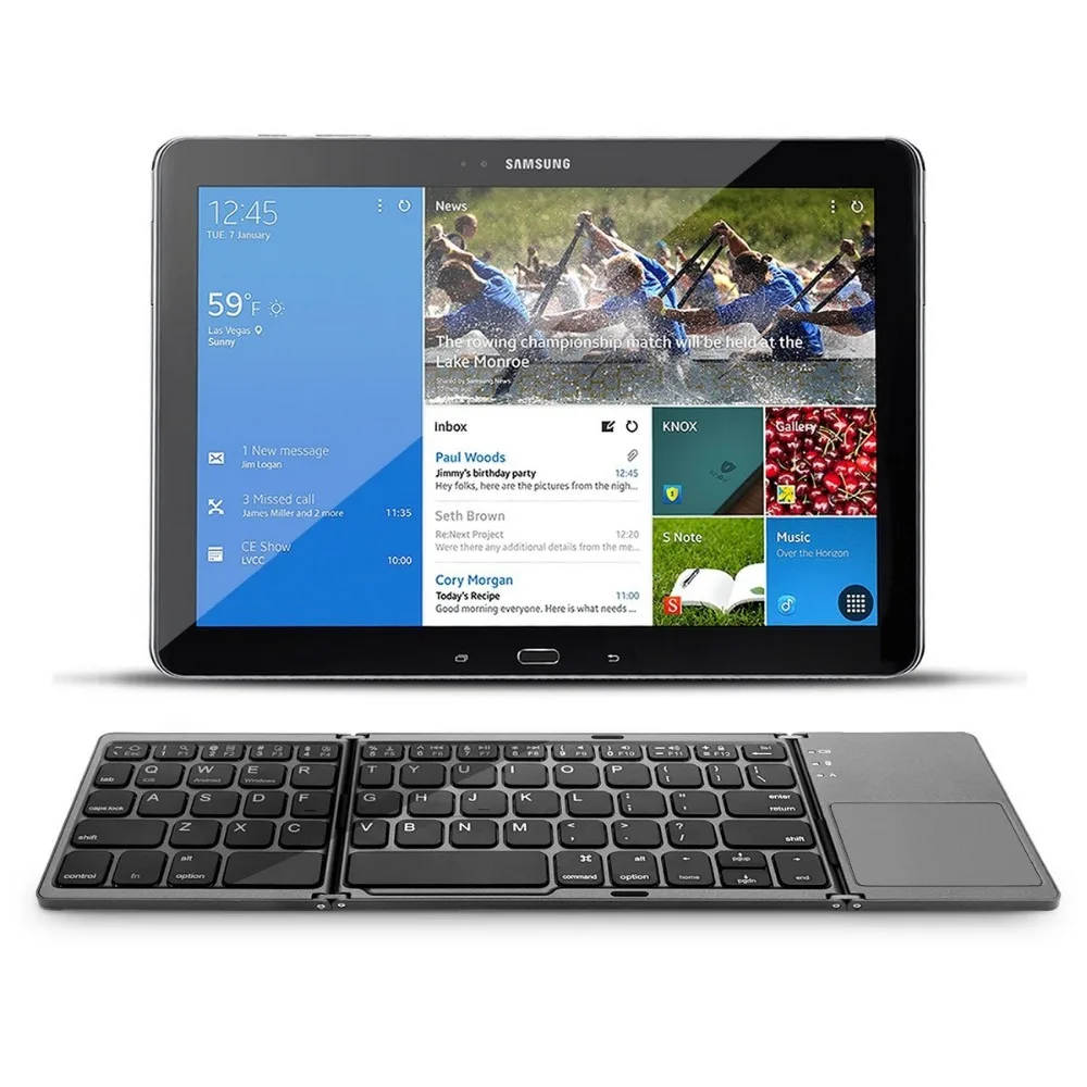 Складная мини клавиатура с сенсорным экраном 3 0 Bluetooth для iPhone iPad Samsung Dex Win iOS