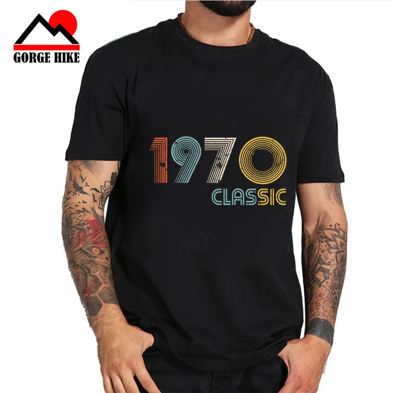 Camisetas 2019 Ретро 1968 Классическая футболка на день рождения 50 лет Мужская й подарок