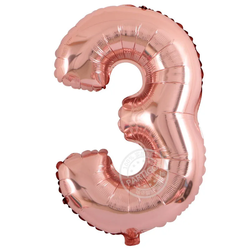 1 шт. 32 дюйма розовый воздушные шары в виде цифр из золотой фольги детский день