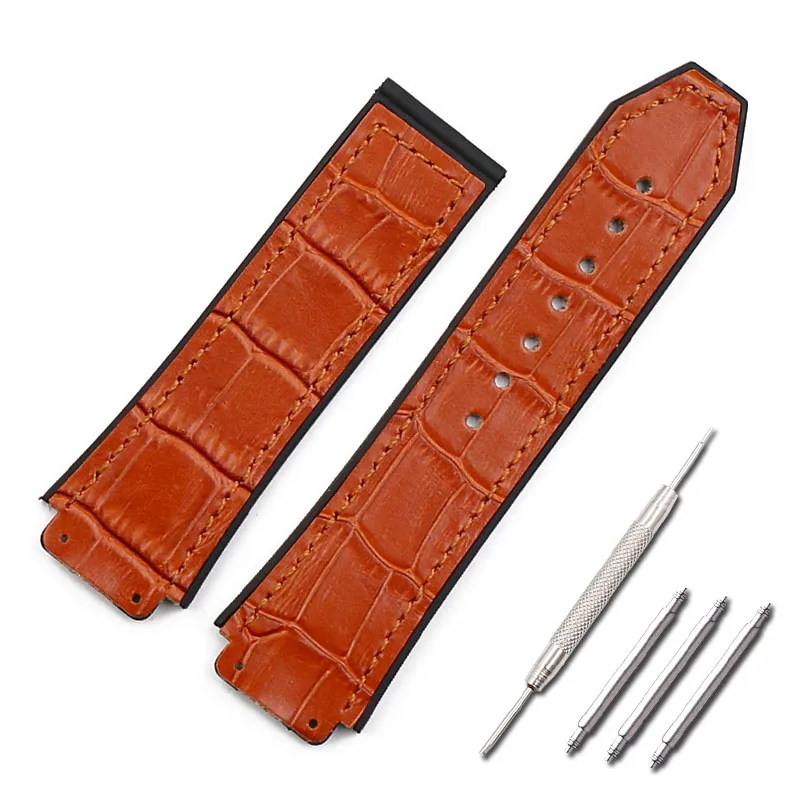 Резиновый ремешок Мужские аксессуары для часов crazy cowhie strap19mmx25mm для Hublot big bang серии спортивные водонепроницаемые женские часы - Цвет ремешка: Style 5