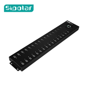 sipolar industrial 32 ports multi usb 2 0 hub with power adapter data and quick charger for phone tablet repair refurbishment free global shipping