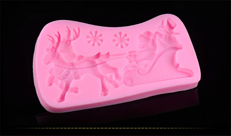 1 шт. силиконовая форма для торта Санта Клауса с оленем 3D Sugarcraft шоколадная