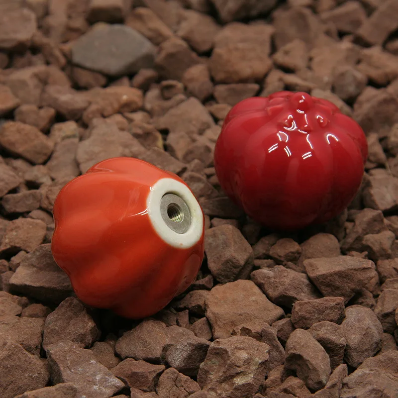 Классическая Ручка для мебели 35 мм ручки Pumpkins европейские керамические дверных