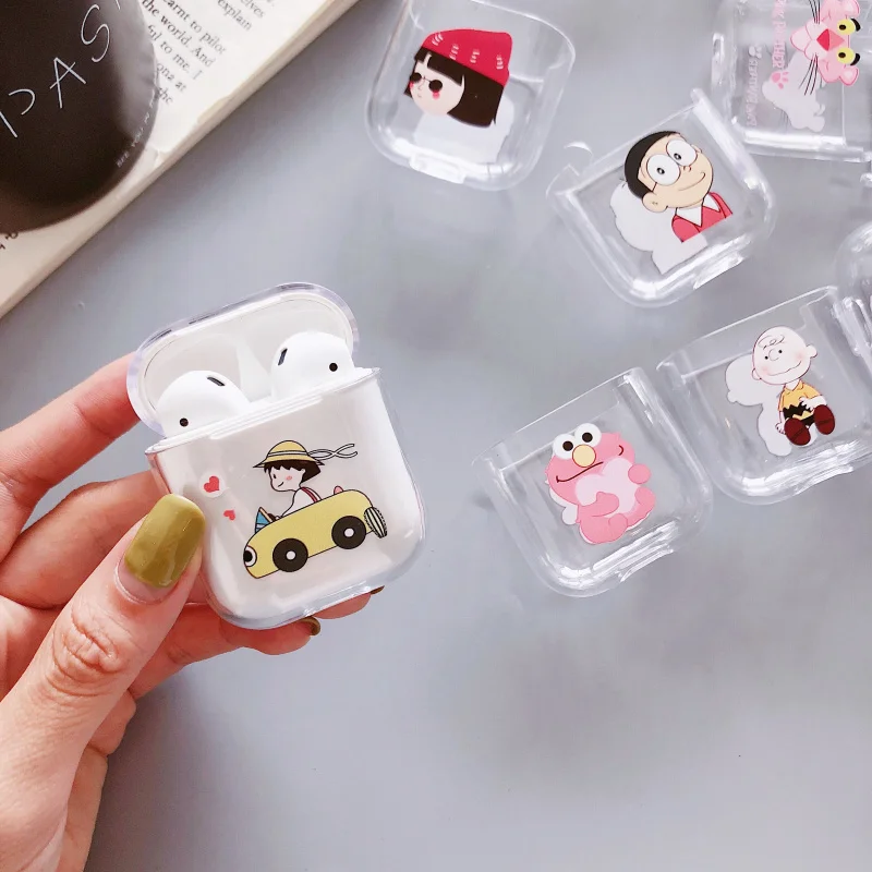Чехол Airpods, милый чехол для airpods, мультяшный защитный жесткий чехол, прозрачный беспроводной чехол для наушников для iphone, чехол для наушников