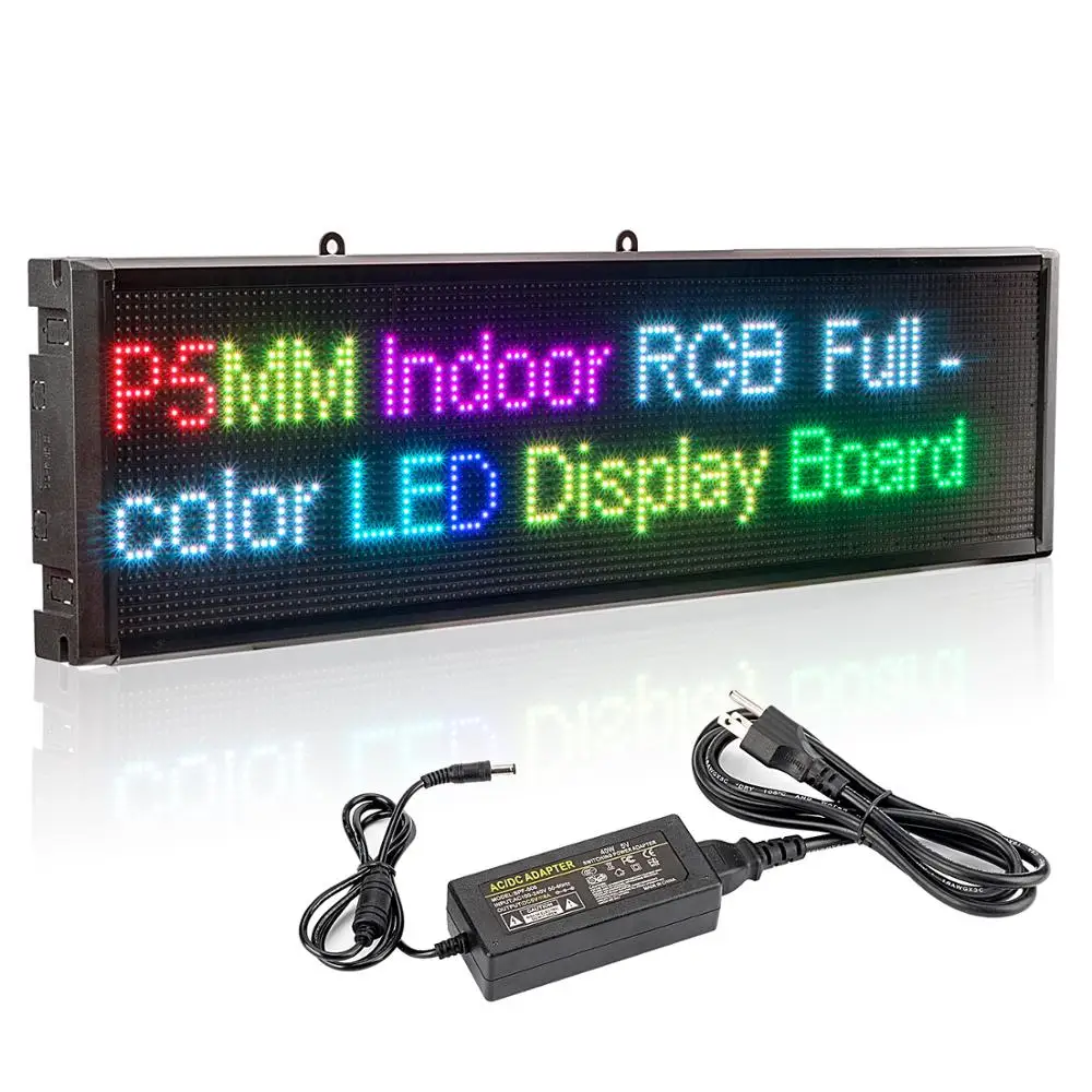 P5mm 32x128 пикселей Smd RGB WiFi светодиодный знак крытый витрине Программируемый
