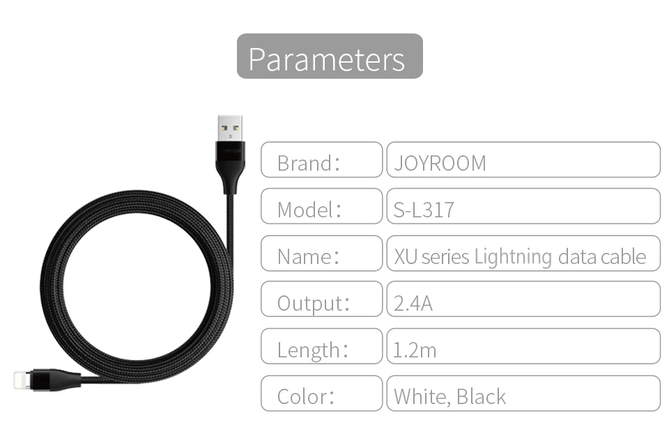 Joyroom 8-контактный кабель Lightning USB Зарядное устройство кабель для iPod Nano iPad mini Air 2 iPhone X 8 5, 6 6 s 7 плюс молния зарядный кабель