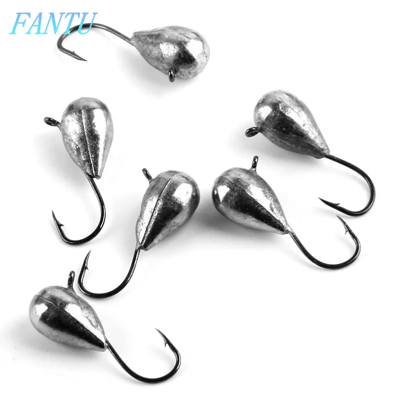 

FANTU 10PCS Ice Fishing Winter Hook Tungsten Ice Jig Japan Hook 2.7mm/3.2mm/4.0/5mm Fishing Tungsten Baits Wolfram Hook Lures