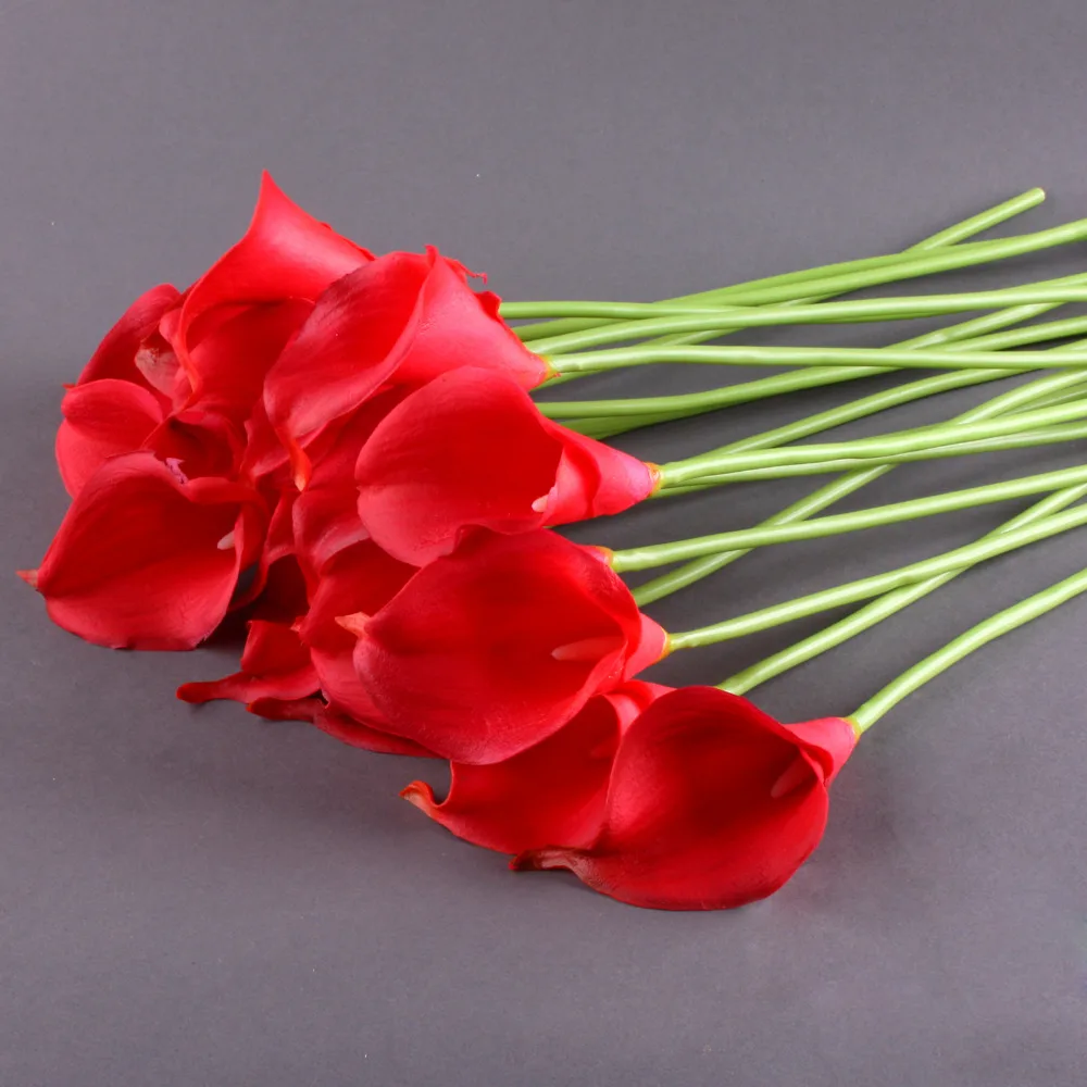 20 шт./лот Калла Лилия искусственный цветок полиуретан с эффектом реального