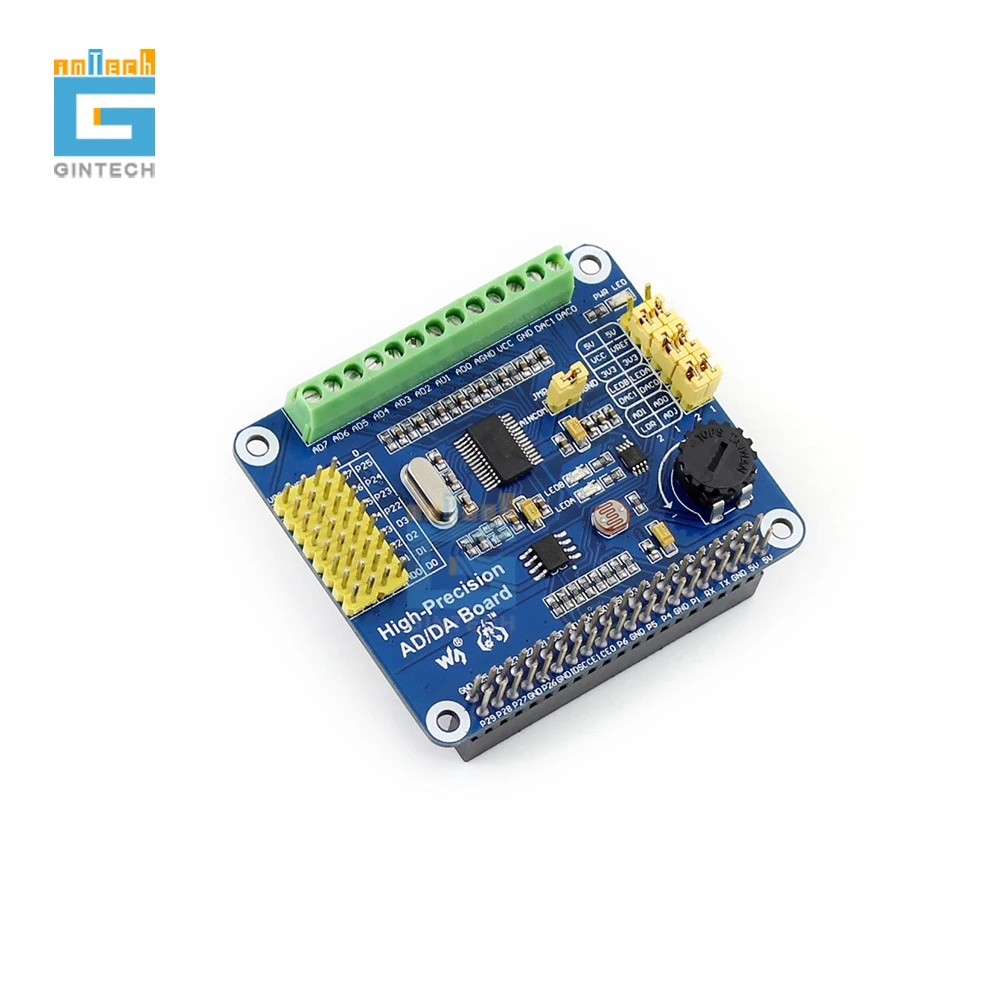 Высокоточная AD/DA плата Raspberry Pi расширение добавить высокоточные функции к RPi 3 B/2 B/A