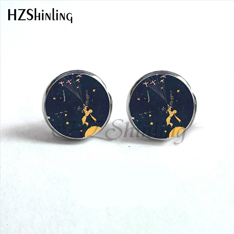 NES 0036 маленькие серьги гвоздики ювелирные изделия аниме стеклянные кабошоны