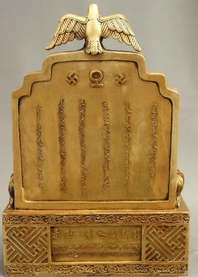 YM 312 16 дюймов китайская планшетория с зелеными звеньями King Tercel Genghis Khan статуя
