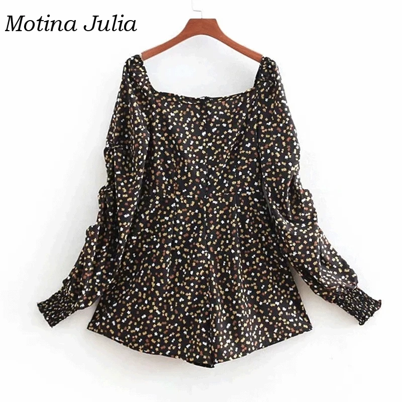 Motina Julia Chic BOHO прин с пышными рукавами комбинезон Комбинезоны для малышек женщин