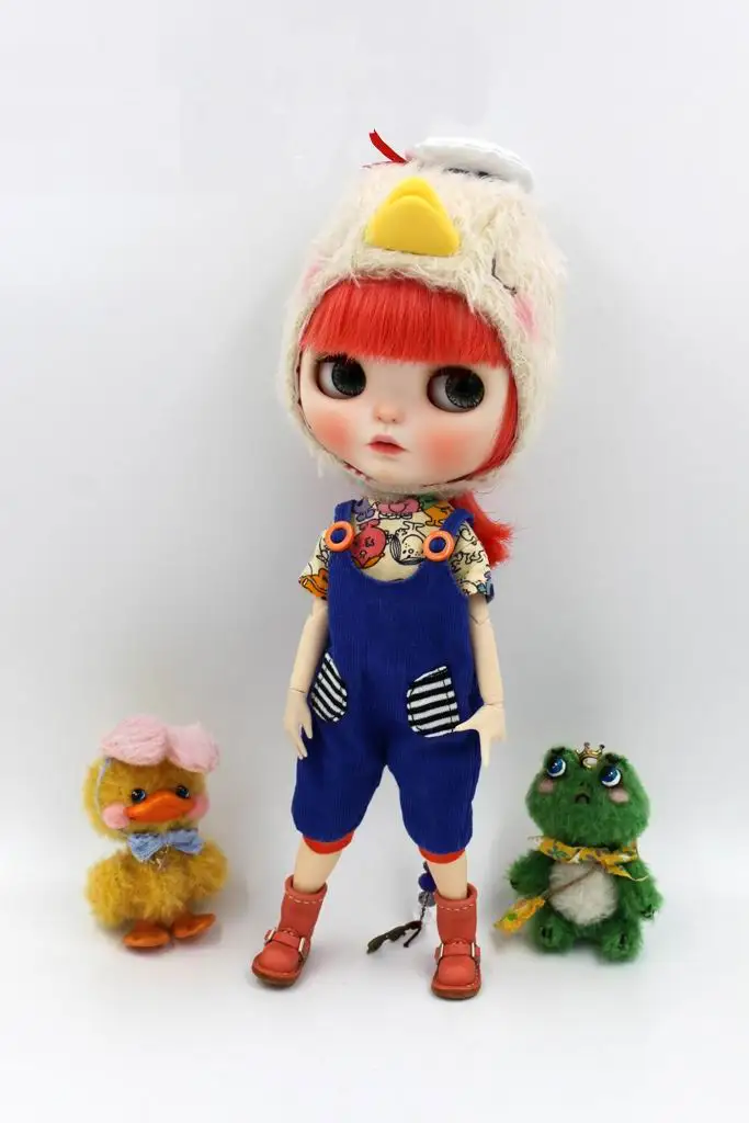 JSB02 Модная Одежда для куклы BJD костюмы из трех предметов Blyth куртка нагрудник