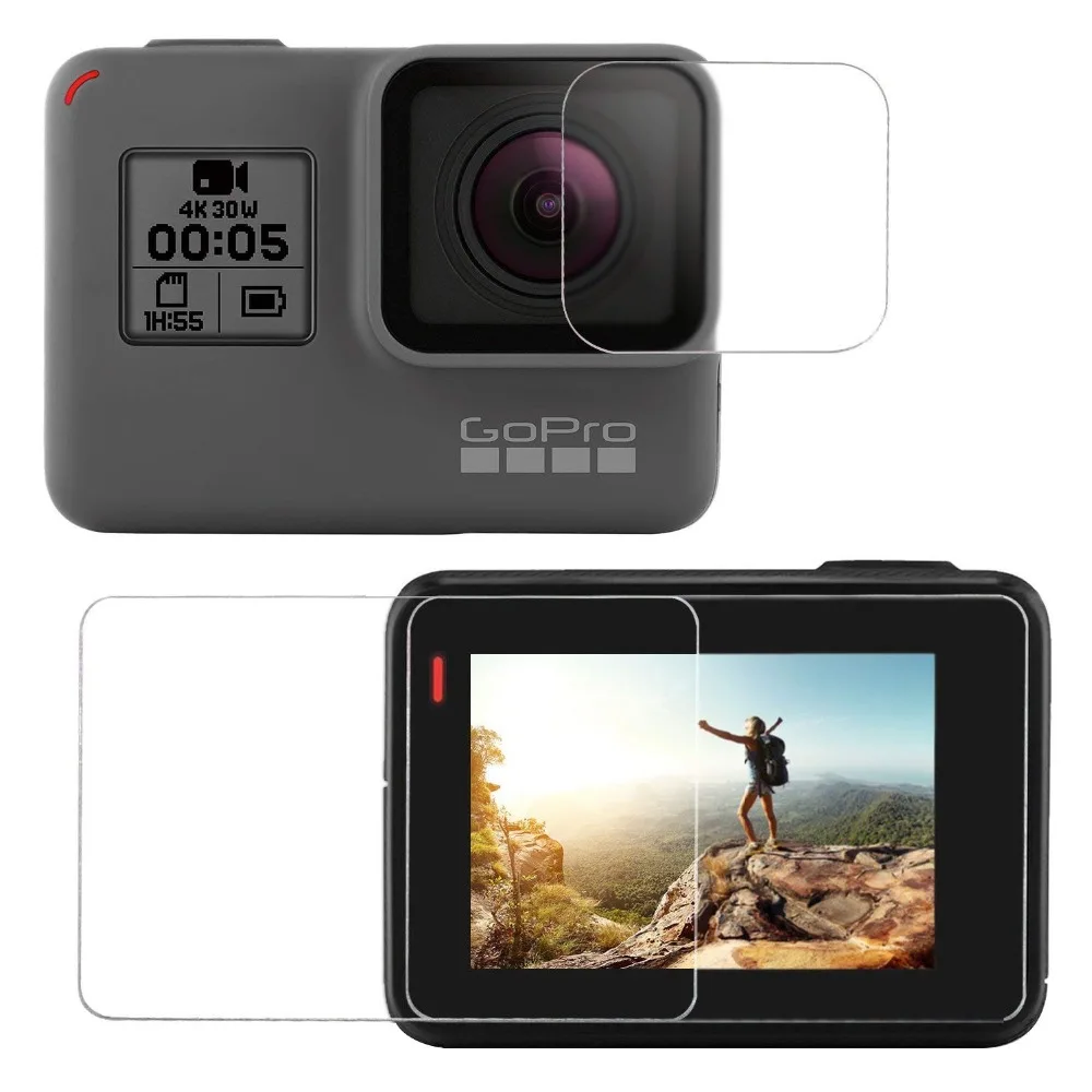 Защитная пленка для телефона из закаленного стекла ABAY GoPro Hero 7 6 5 Hero7 Hero6 Hero5 Черная